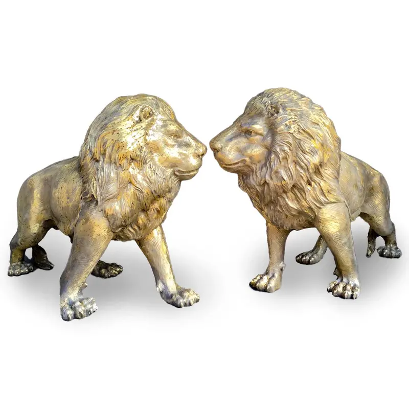 Pair Of Walking Lions 1