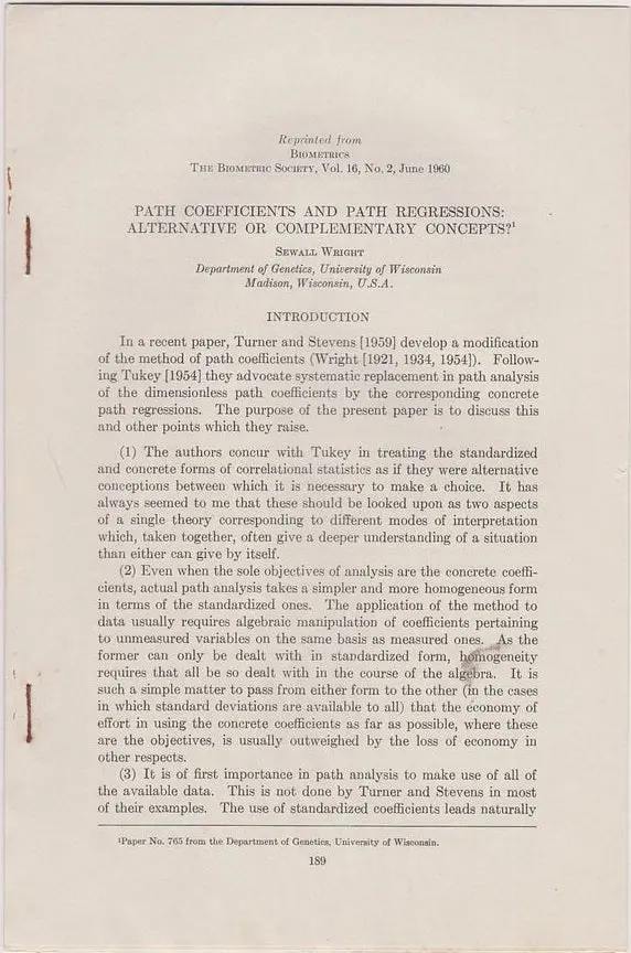 Path Coefficients And Path Regressions:  Alternative Or Complementary Concepts? 1