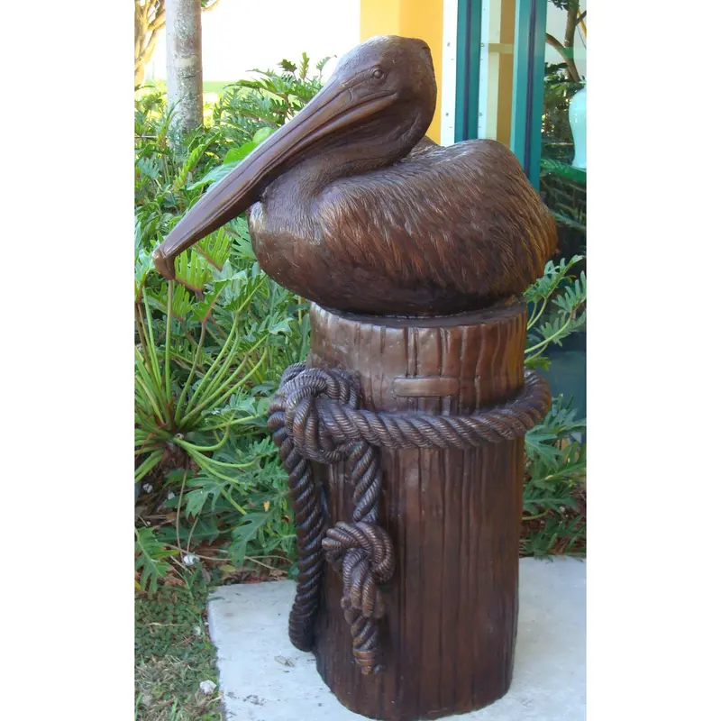 Pelican Resting On Piling 1