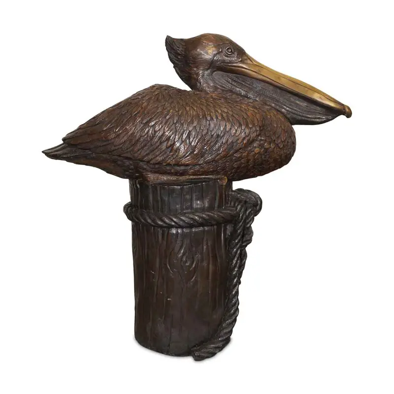 Pelican Sitting On Piling 1