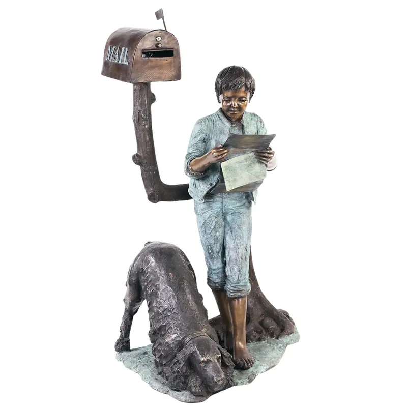 Pen Pal Letters Bronze Statue 1