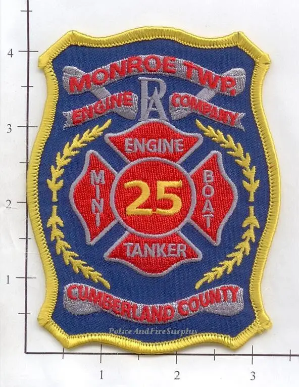 Pennsylvania - Monroe Township Engine 25 Tanker Mini Boat Fire Dept Patch 1