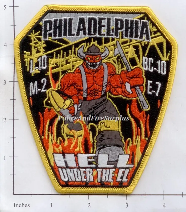 Pennsylvania - Philadelphia Engine  7 Ladder 10 Battalion 10 Medic 2 Fire Dept Patch 1