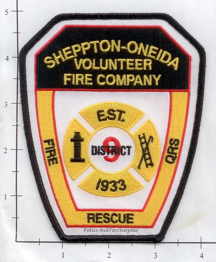 Pennsylvania - Sheppton / Oneida Volunteer Fire Company Fire Dept Patch 1