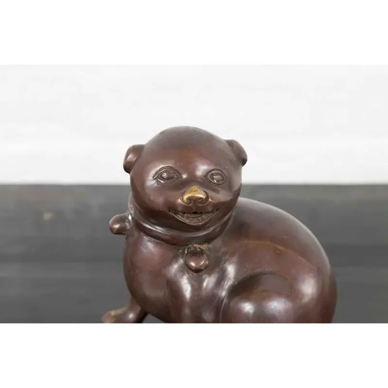 Petite Taisho Style Bronze Puppy 2