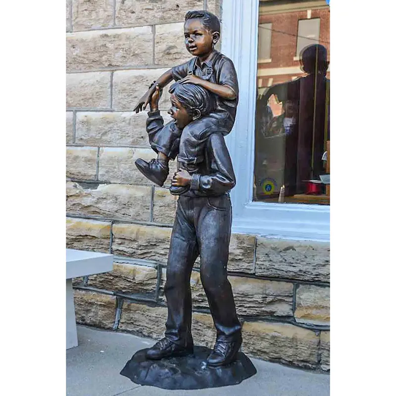 Piggyback Brothers Statue 1
