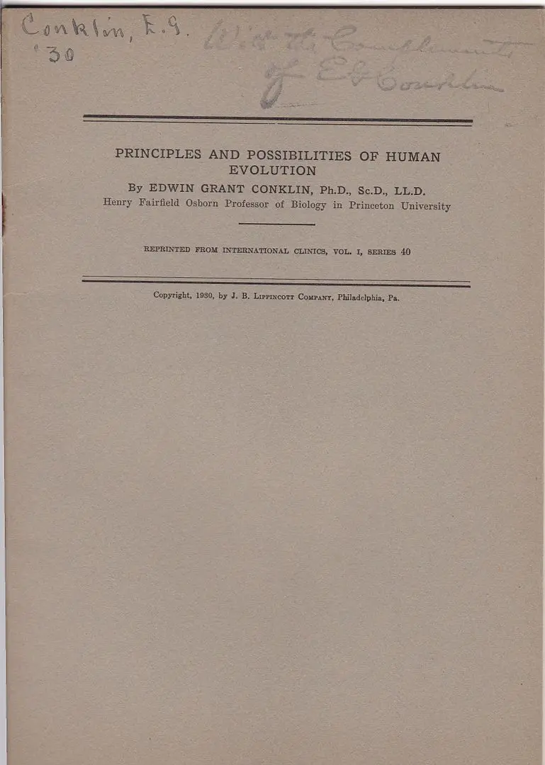 Principles And Possibilities Of Human Evolution 1