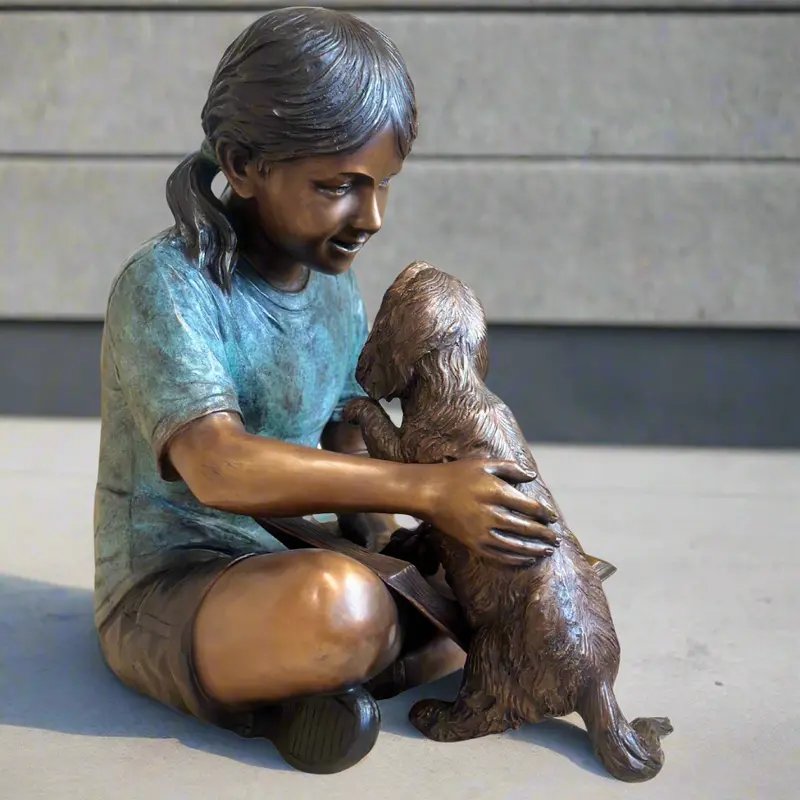 Puppy Kisses And Reading Statue 1