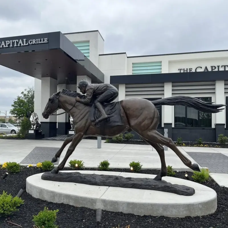 Racing Horse Jockey Statue 1