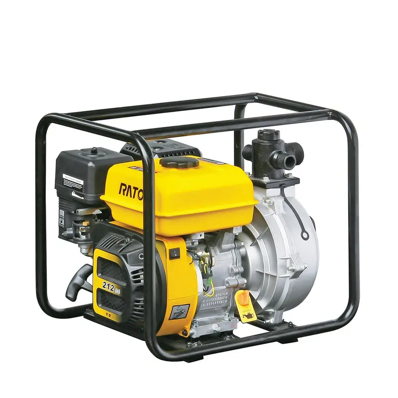 Rato 1.5” Twin Impeller Hp Pump - Heavy Duty 225Cc/ 7.5Hp Rato Engine, Anti-Vibration Roll Frame, Portable 1