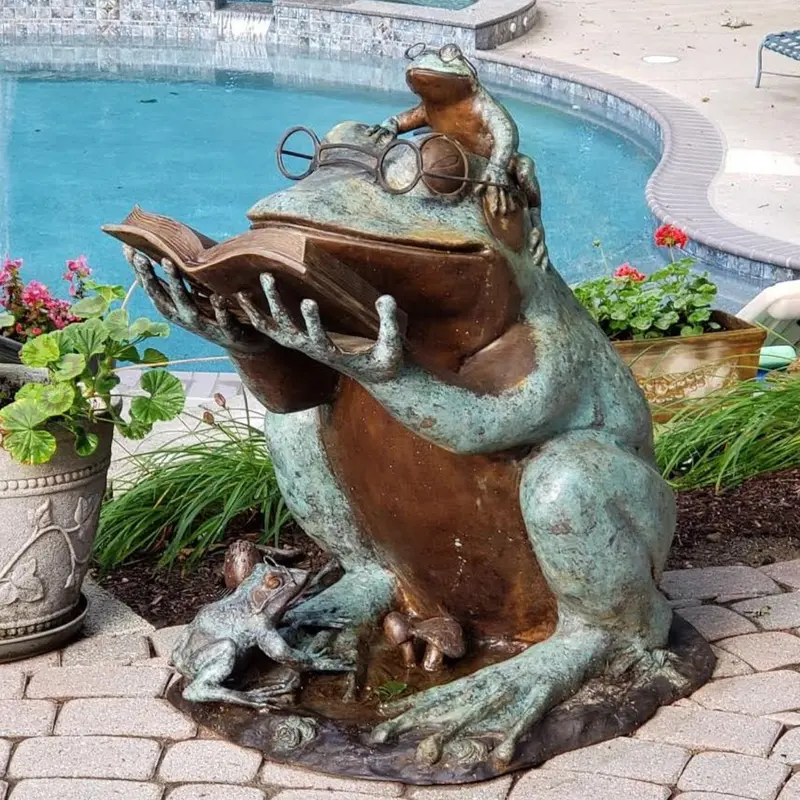 Reading Frog Prince Statue 1