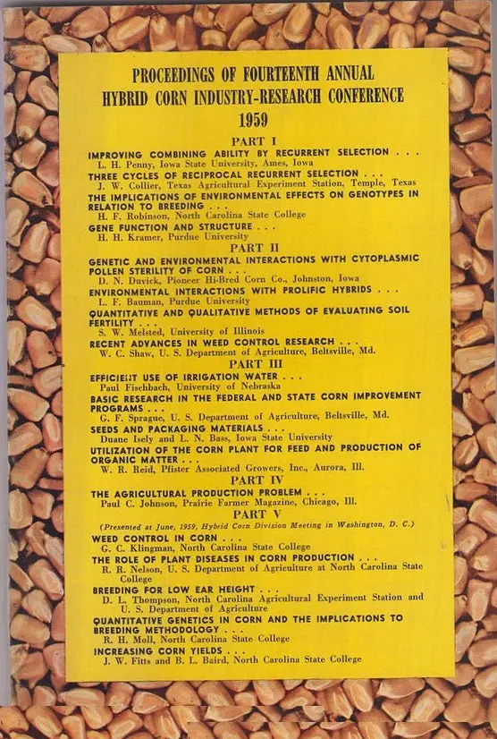 Report Of The Fourteenth Annual Hybrid Corn Industry Research Conference  By  Heckendorn, William And Benjamin R. Blakenship, Jr 1