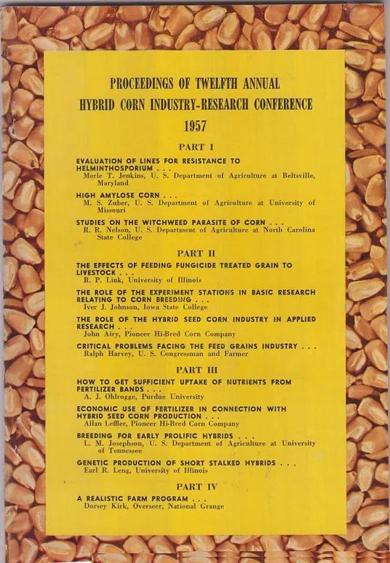 Report Of The Twelfth Annual Hybrid Corn Industry Research Conference  By Heckendorn, William And Benjamin R. Blakenship, Jr. 1