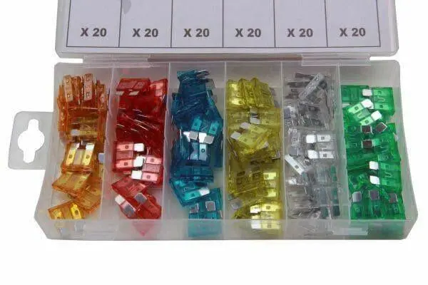Resolut 120 Piece Assorted Standard Automotive Blade Fuses 2975 1