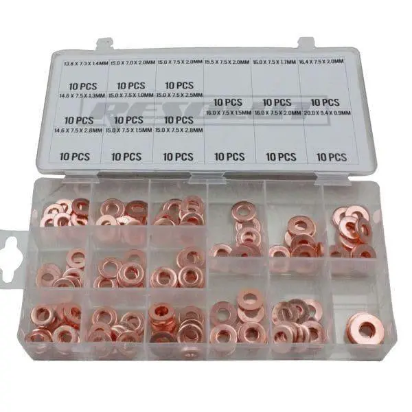 Resolut 150 Piece Diesel Injector Copper Washer Assortment 9147 1