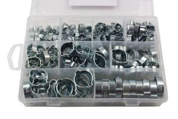 Resolut 175Pc Assorted Double Ear Hose Clamps 9114 1