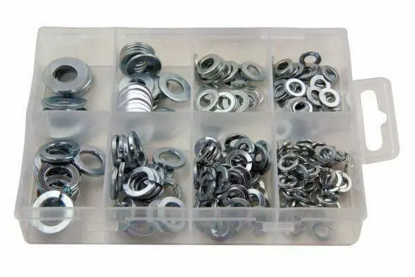 Resolut 210 Piece Assorted Spring & Flat Steel Washers 2952 1