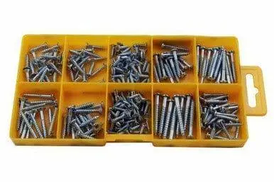 Resolut 215 Piece Assorted Woodscrews - Csk Pozi & Round Head 2899 1