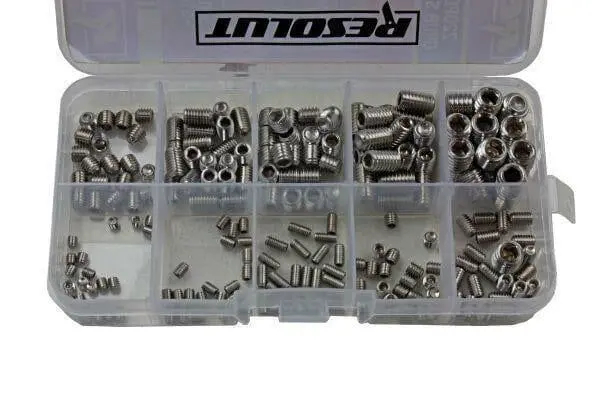 Resolut 220 Piece Grub Screw Assortment Stainless Steel 9133 1