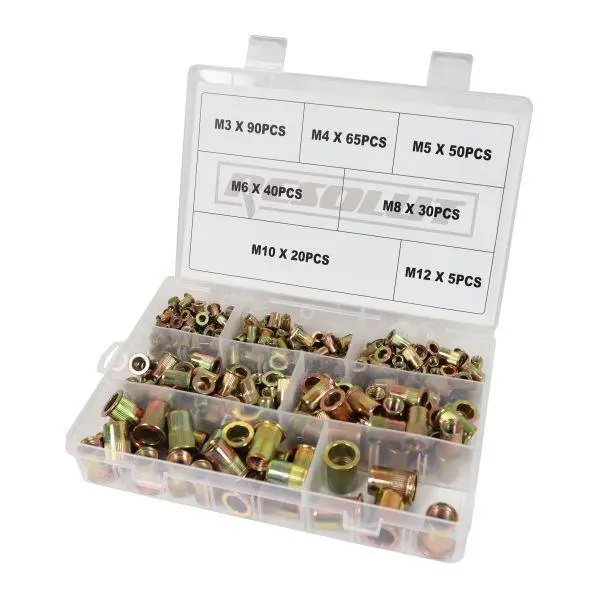 Resolut 300Pc Assorted Blind Threaded Steel Rivet Nuts M3 - M12 9200 1