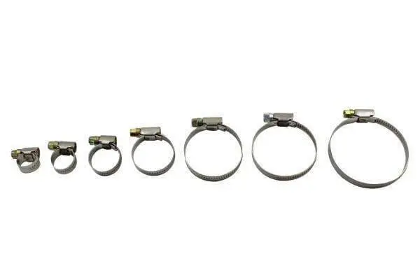 Resolut 70 Assorted 8 - 60Mm Zinc Plated Steel Hose Clamps (Jubilee Clip Style) 9115 1