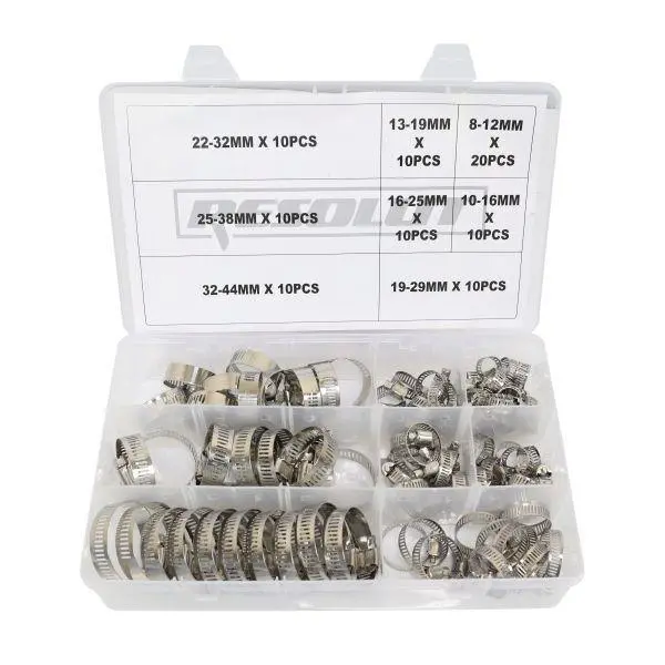 Resolut 91Pc Assorted Stainless Steel Hose Clamps 8 - 44Mm 9199 1