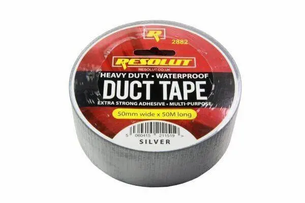 Resolut  Silver Duct Tape 50Mm X 50 Mtr Roll 2882 1
