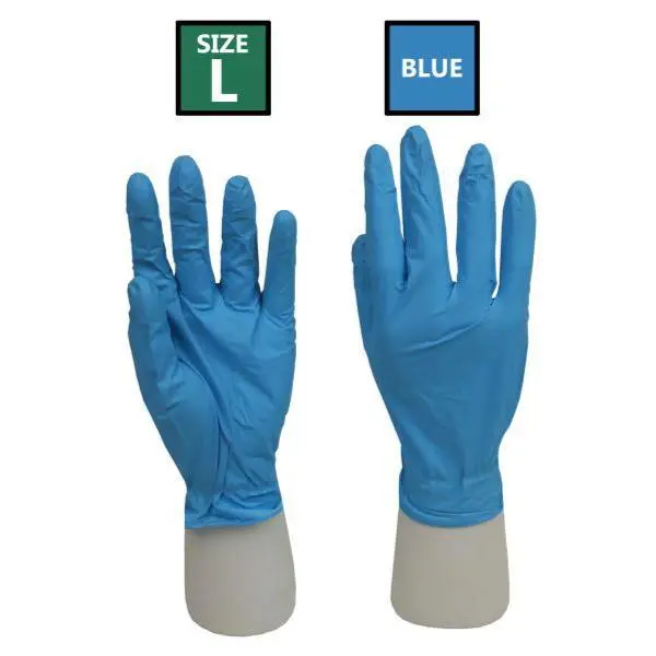 Rockhold Large Nitrile Disposable Gloves Heavy Duty Latex Free Blue X100 1