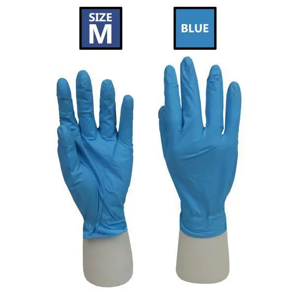 Rockhold Medium Nitrile Disposable Gloves Heavy Duty Latex Free Blue X100 1