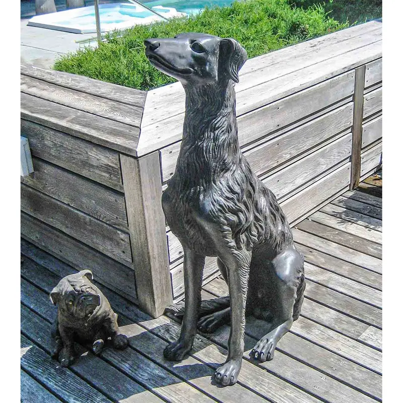 Russian Wolfhound Dog Statue 2