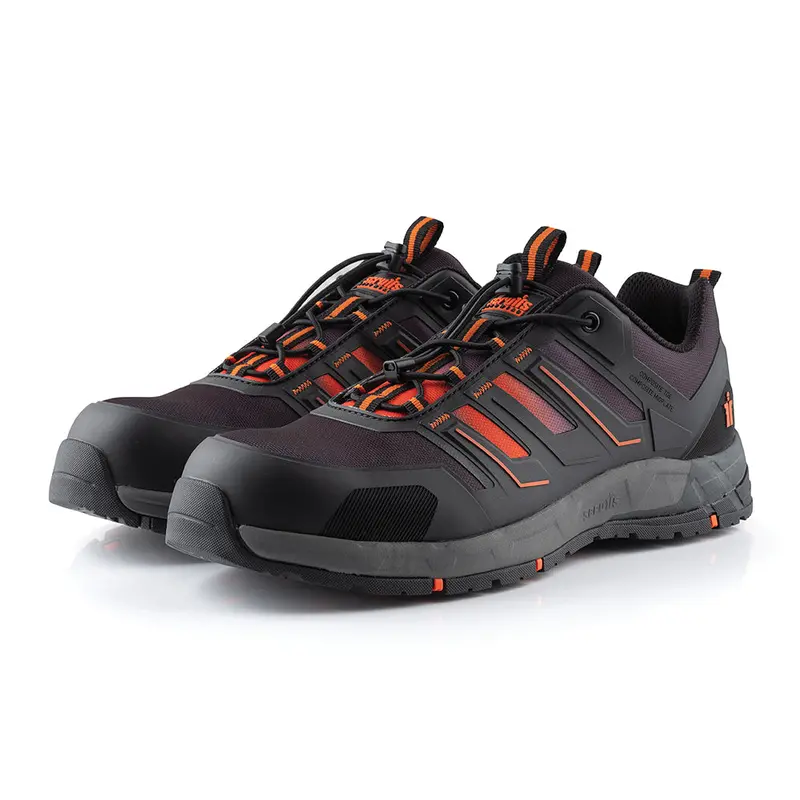 Scruffs Air Safety Trainer Black/Orange 1