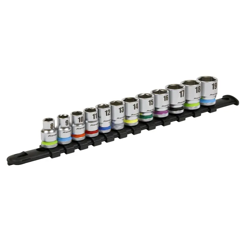 Sealey 12Pc 3/8" Sq Drive Socket Set 6Pt Walldrive® Metric 8 - 19Mm - Ak2660 2