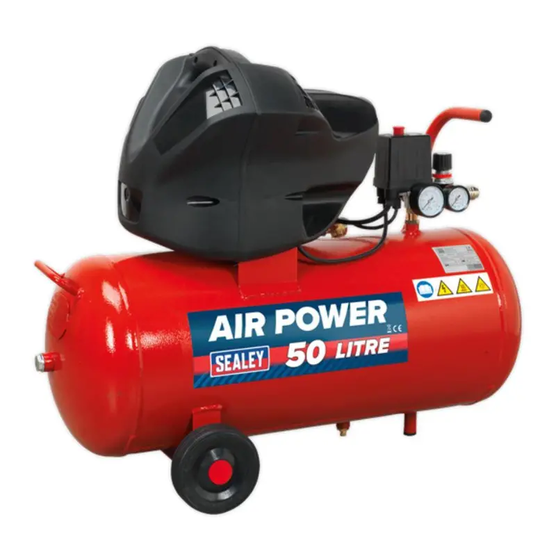 Sealey Air Compressor 50L V-Twin Direct Drive 3Hp Oil Free Sac05030f 1