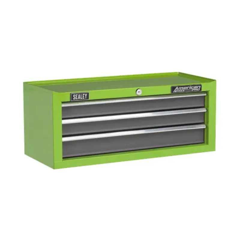 Sealey American Pro Mid-Box 3 Drawer With Ball-Bearing Slides - Green/Grey Ap22309bbhv 1