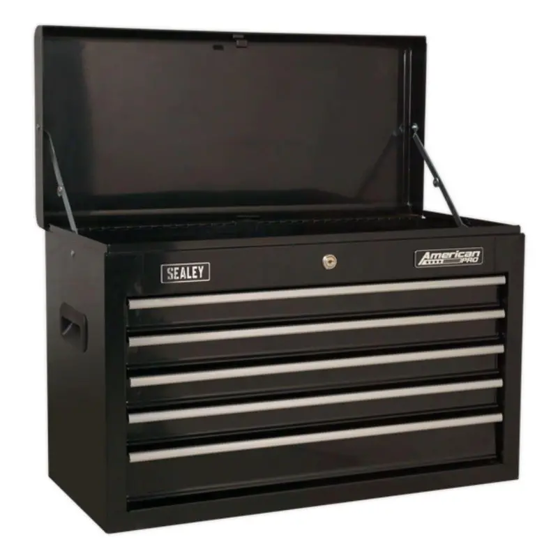 Sealey American Pro Topchest 5 Drawer With Ball-Bearing Slides - Black Ap225b 1