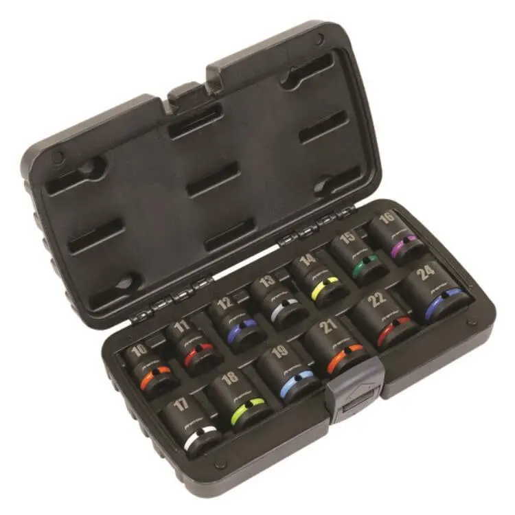 Sealey Premier 13Pc 1/2" Sq Drive Impact Socket Set Metric 10 - 24Mm Ak5617m 1