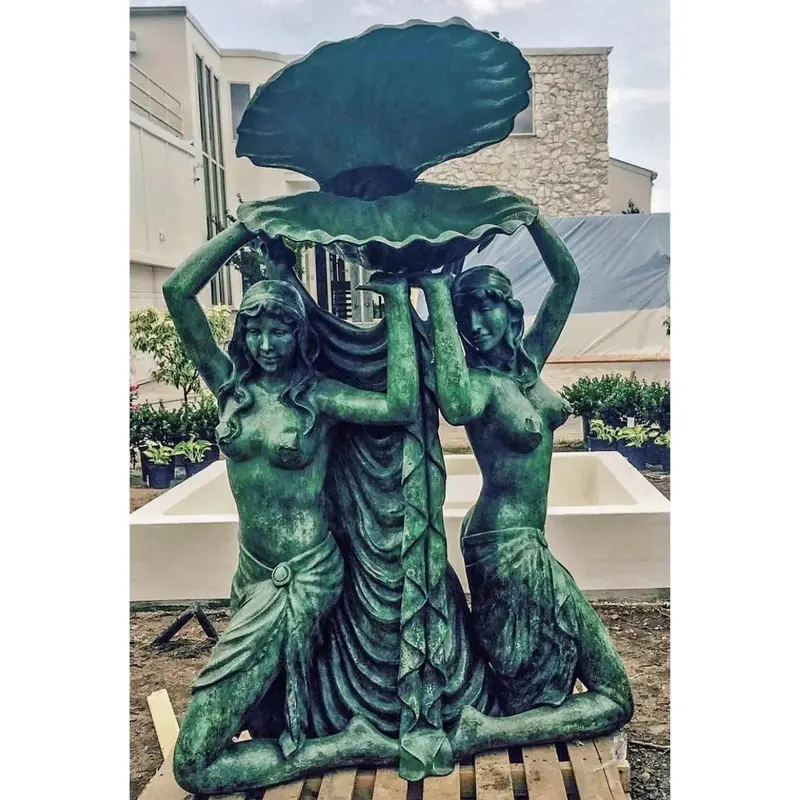 Seashell Ladies Bronze Fountain 1
