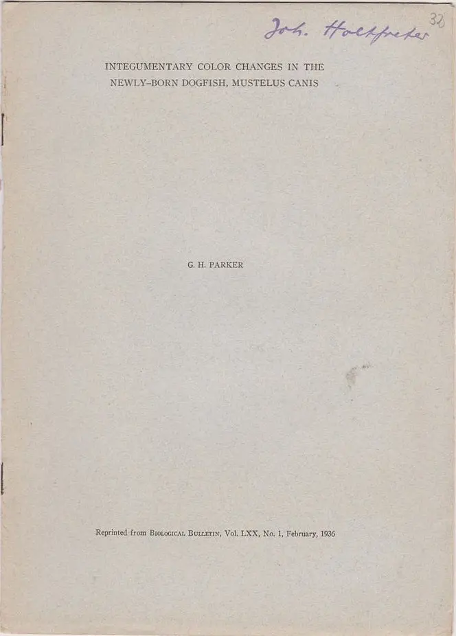Set Of Nine (9) Offprints From G.H. Parker 1