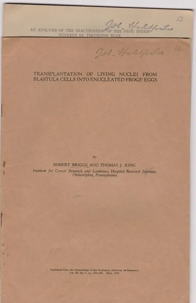 Set Of Two (2) Offprints From Robert Briggs 1