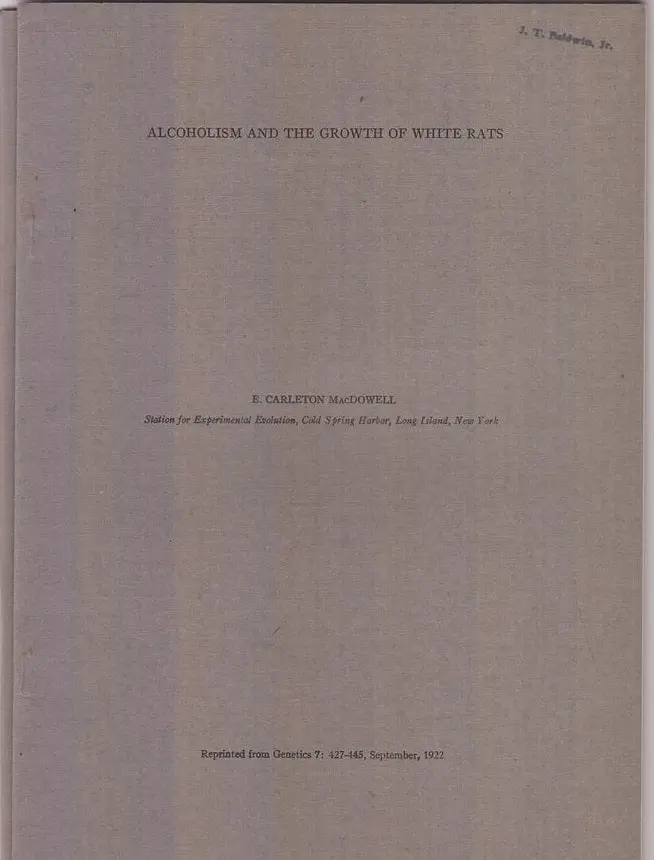 Set Of Two Offprints By E.C. Macdowell, 1922 By Macdowell, E.C. 1