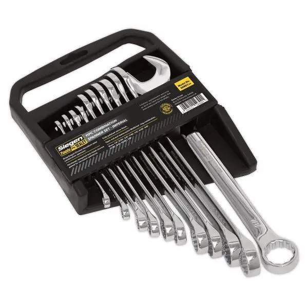 Siegen By Sealey 11Pc Imperial 1/4" - 7/8" Combination Spanner Set S0857 1