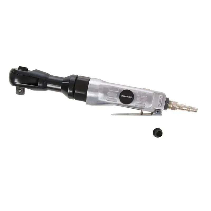 Silverline Air Ratchet Wrench 1/2" Square Drive 61Nm With Adaptors 656578 1