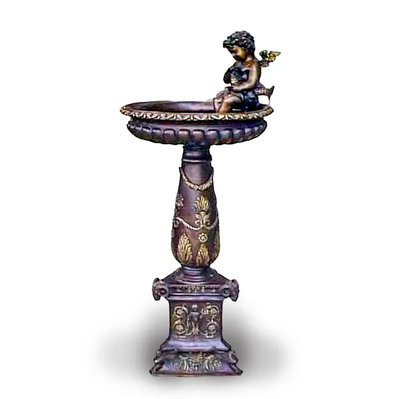 Sitting Cherub Bronze Fountain 1