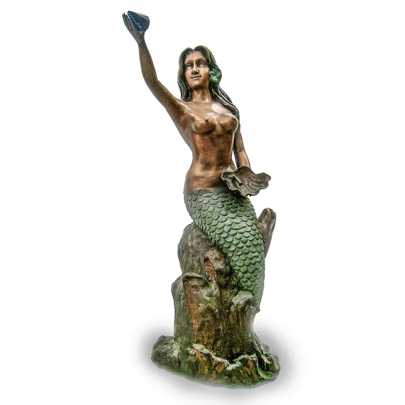 Sitting Mermaid Bronze Fountain 1