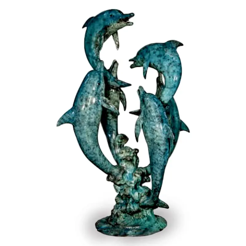 Six Dolphins Jumping Up 1