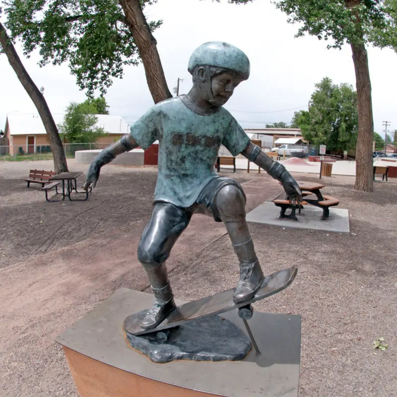 Skateboarding Sports Boy Statue 1