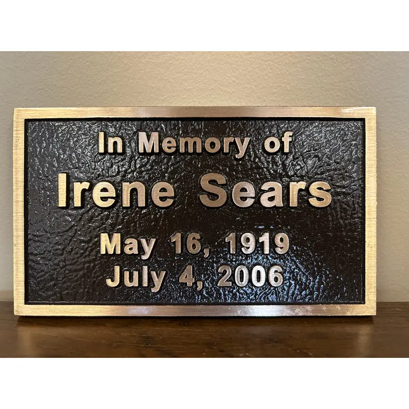 Small Bronze Memorial Plaque 1