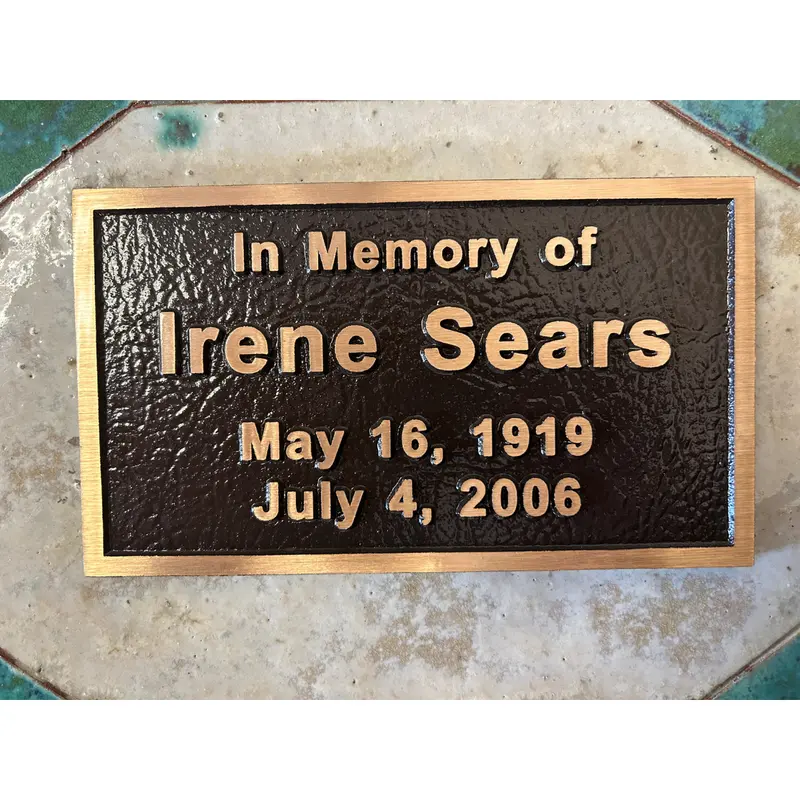 Small Bronze Memorial Plaque 2