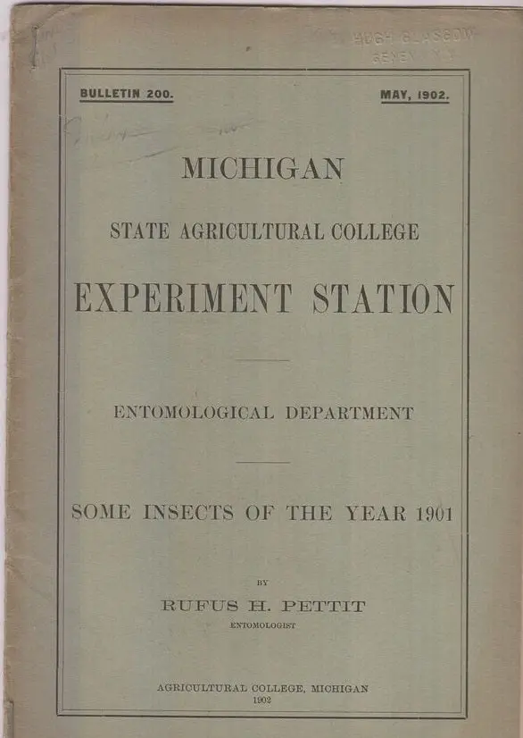 Some Insects Of The Year 1901  By Pettit, Rufus H. 1