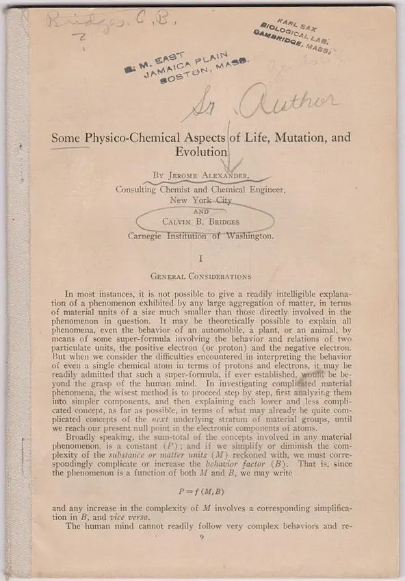 Some Physico-Chemical Aspects Of Life, Mutation, And Evolution 1